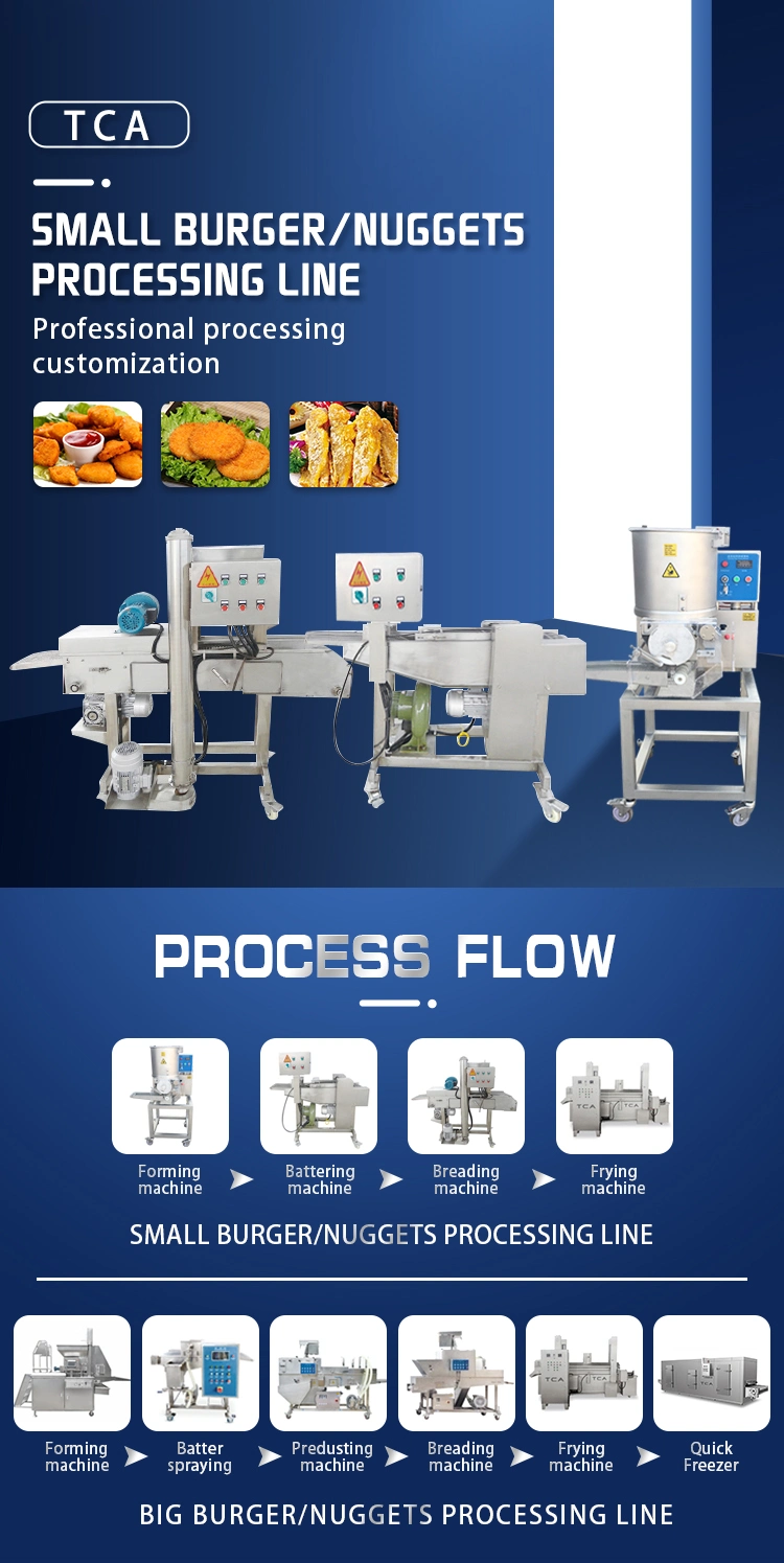 TCA High Quality Chicken Frying Line Industrial Food Making Machine Chicken Nuggets Making Machine