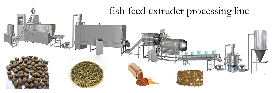 Automatic Floating Fish Feed Pellet Processing Extruder Machine Fish Shrimp Food Production Line Manufacturer Fish Feed Making Machine Extruder